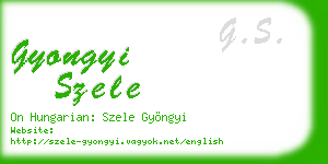 gyongyi szele business card