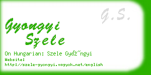 gyongyi szele business card